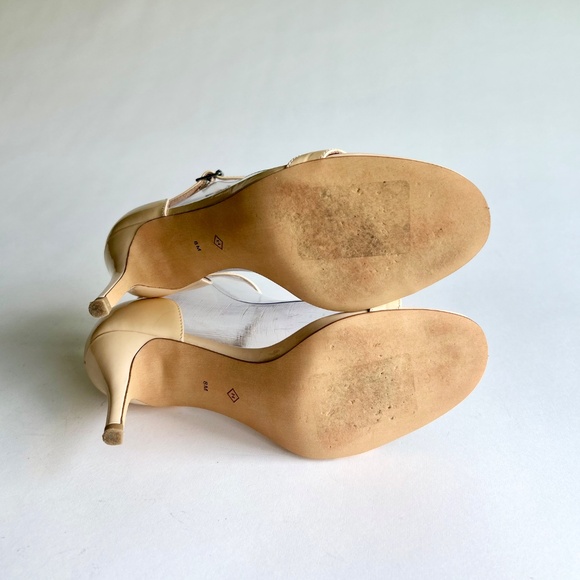 Halogen Cream Patent Leather Ankle Strap Heels size 8 - Picture 11 of 16